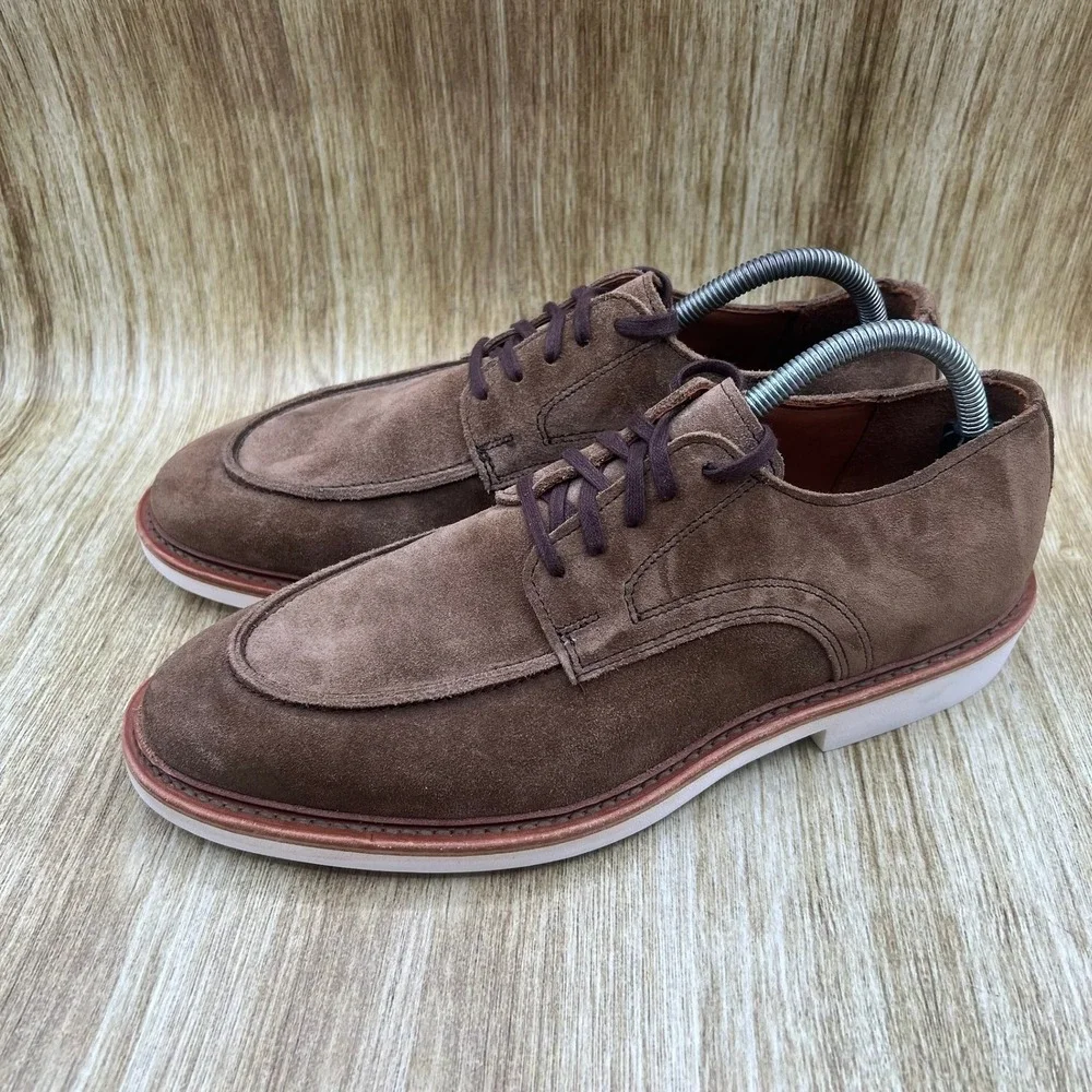 Allen Edmonds Waylon Derby Men's Size 9.5‎ D Brown Suede Dress Shoes 7091 NEW